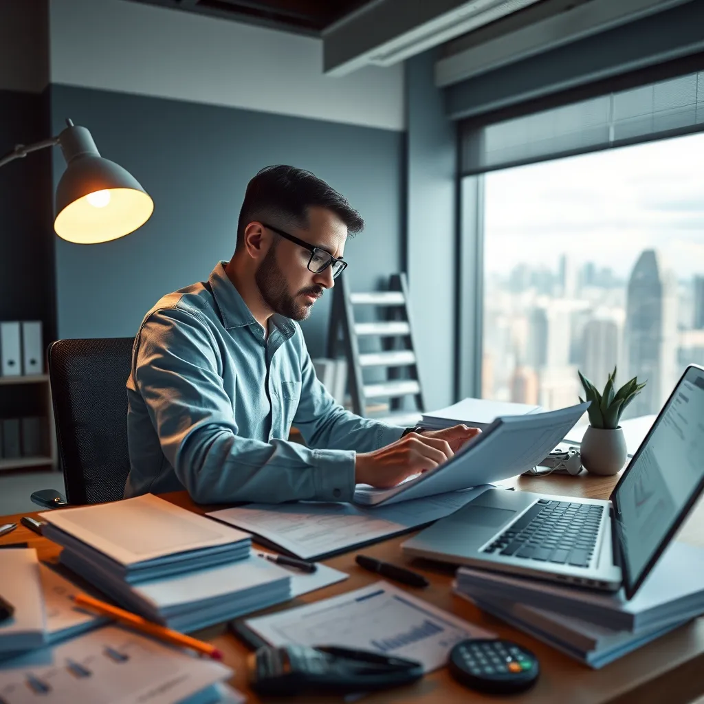Professional bookkeeper at a modern workspace