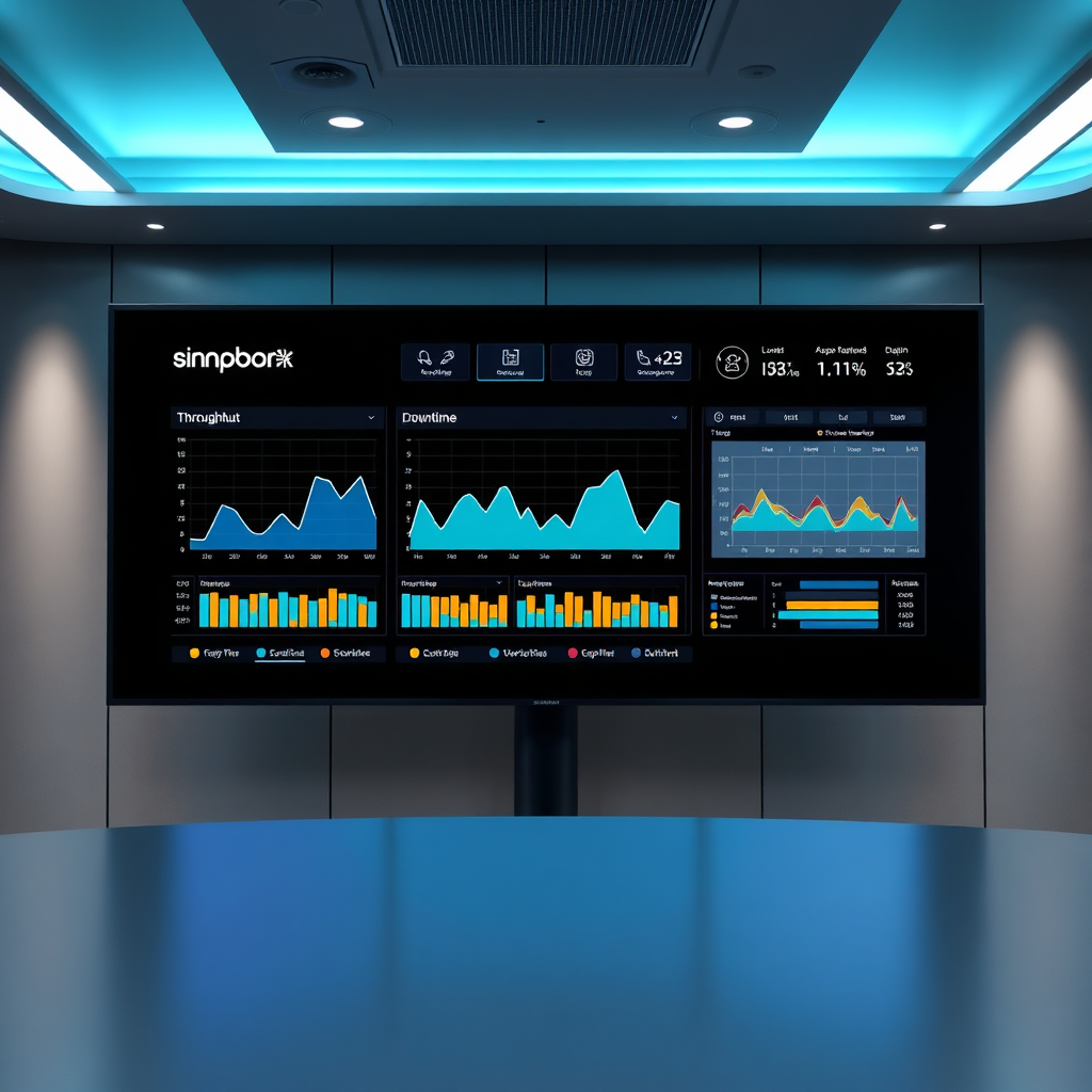 Dashboard dashboard showing KPIs and production metrics