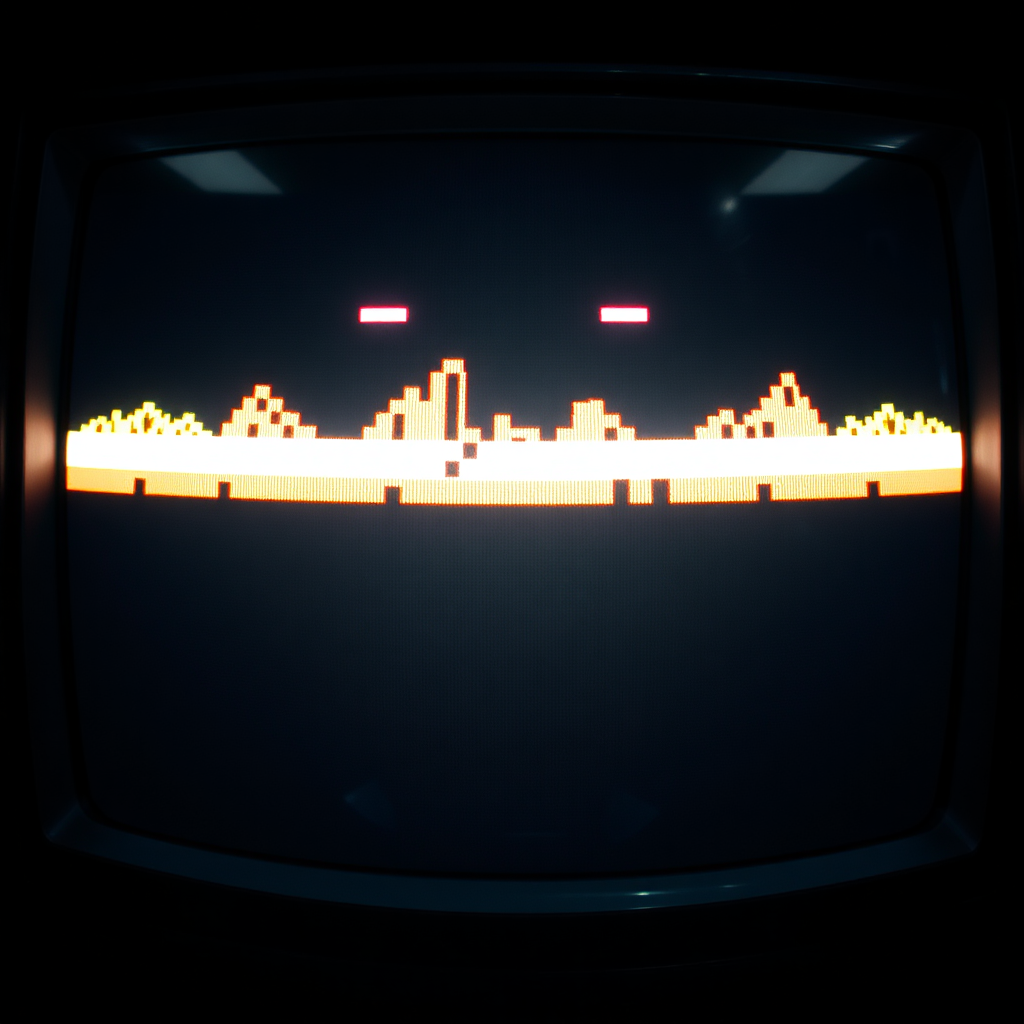 CRT monitor close-up