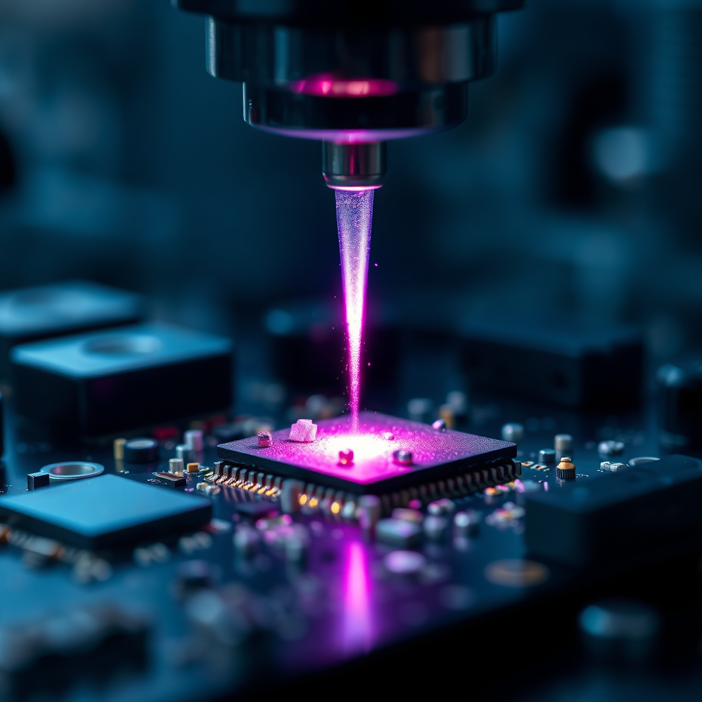 Laser cleaning electronic component