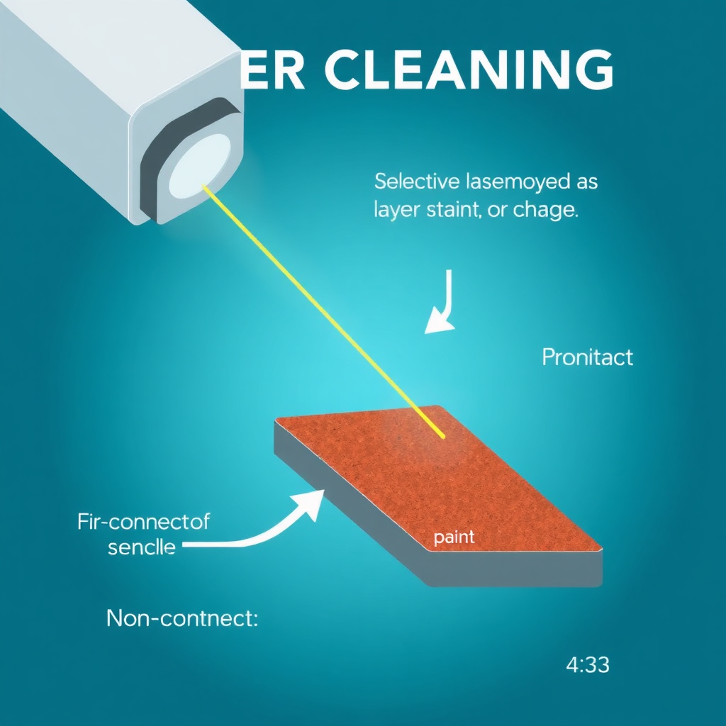 Infographic explaining laser cleaning technology