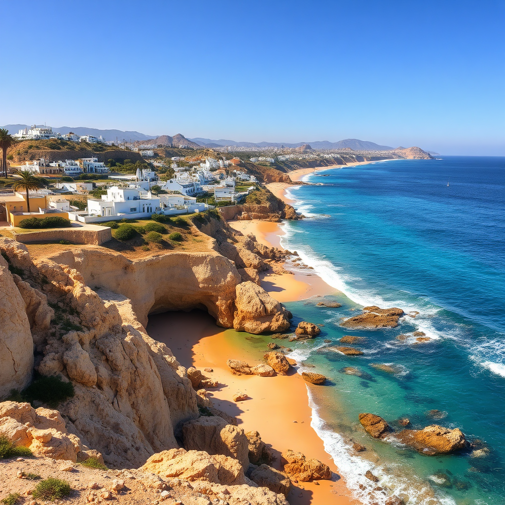 Panoramic view of Orihuela Costa coastline
