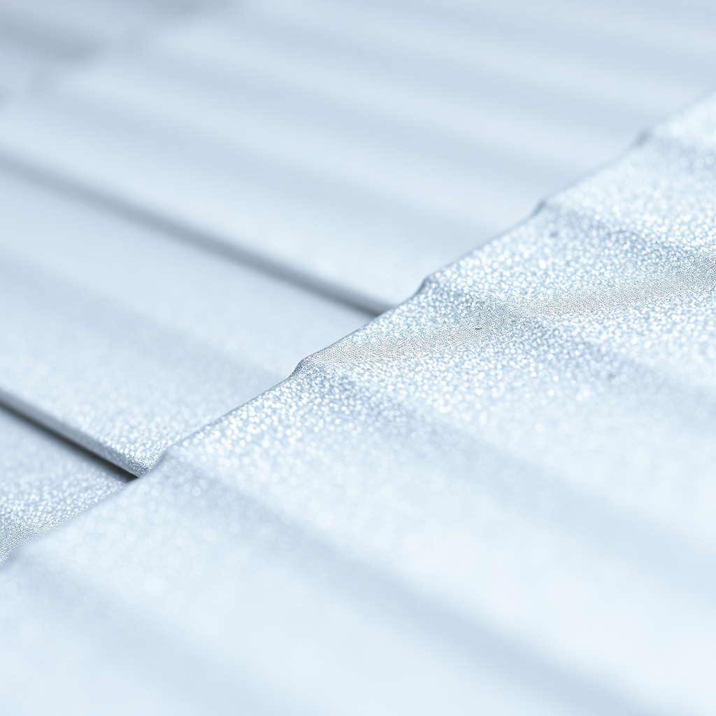 Close-up of zinc alloy roofing material