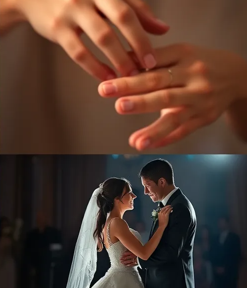 An artistic photo montage displaying a series of images telling a wedding story, including close-ups of hands joining, an emotional parent-child moment, and the couple's first dance, all seamlessly blended together with a soft romantic filter.
