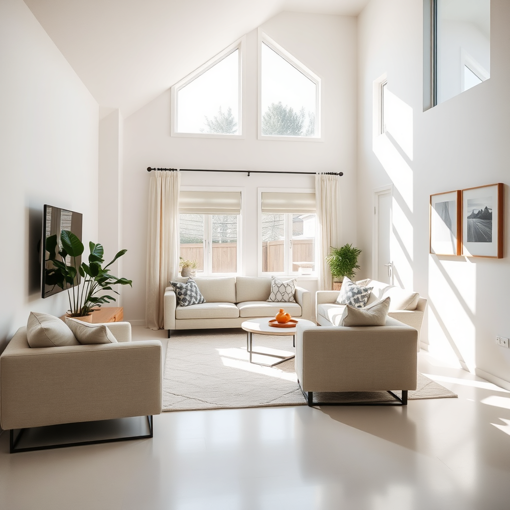 A staged living room ready for sale