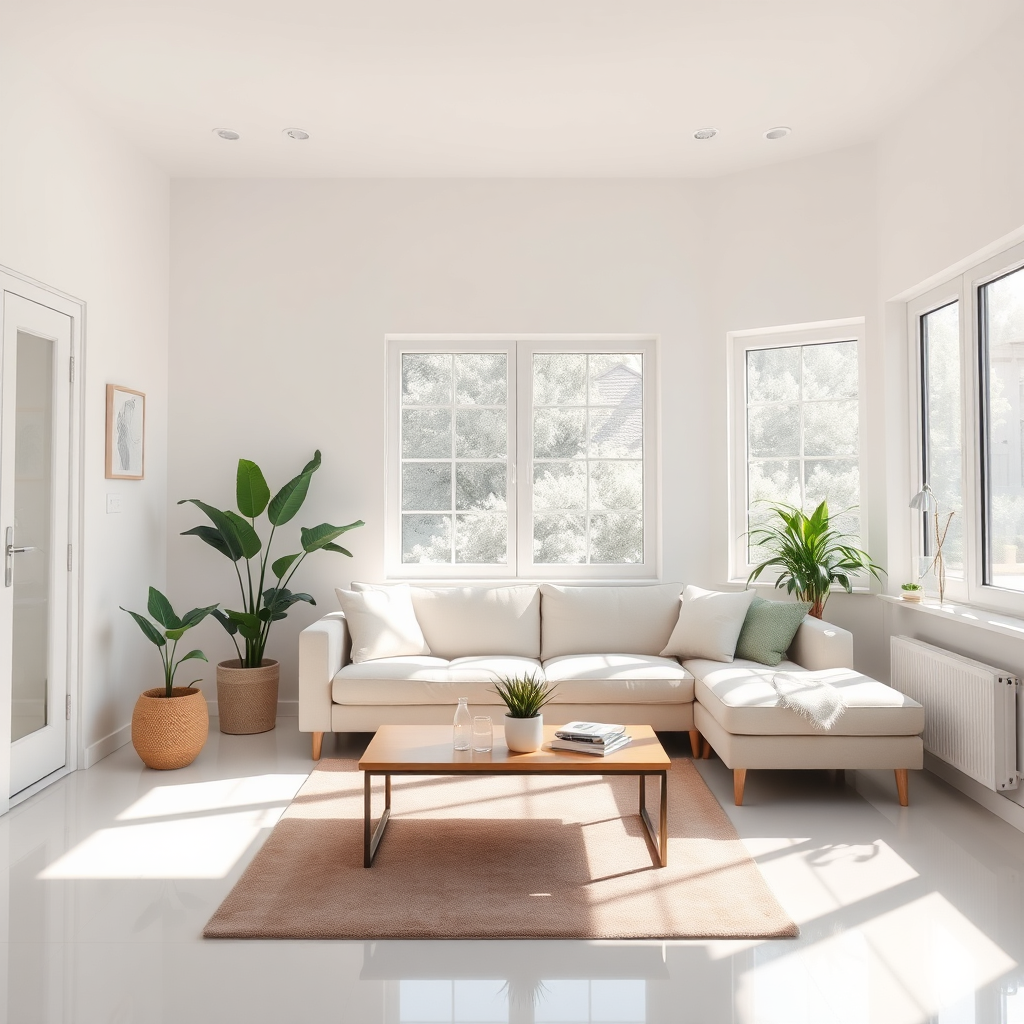Bright, tidy living room
