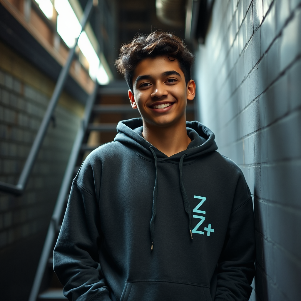 Creator wearing ThreadZ+ hoodie outdoors