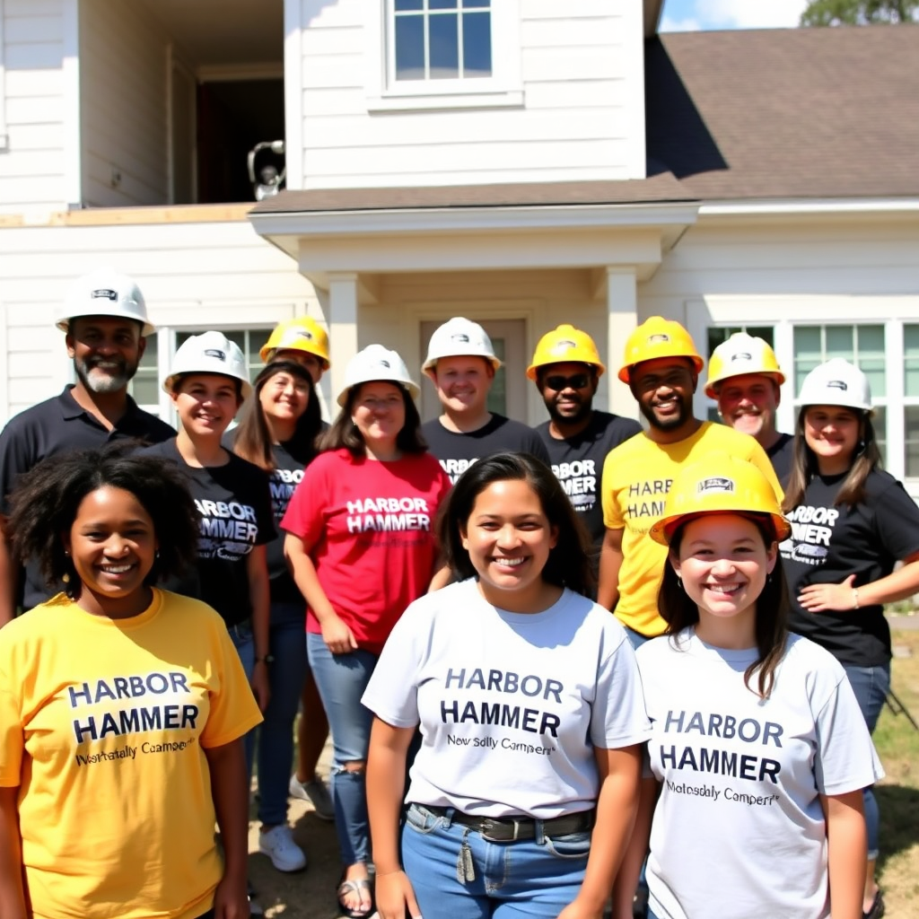 Group of smiling volunteers