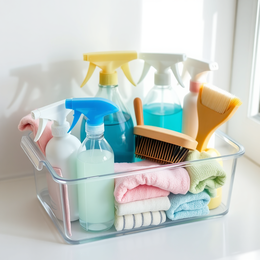 Organized cleaning supplies