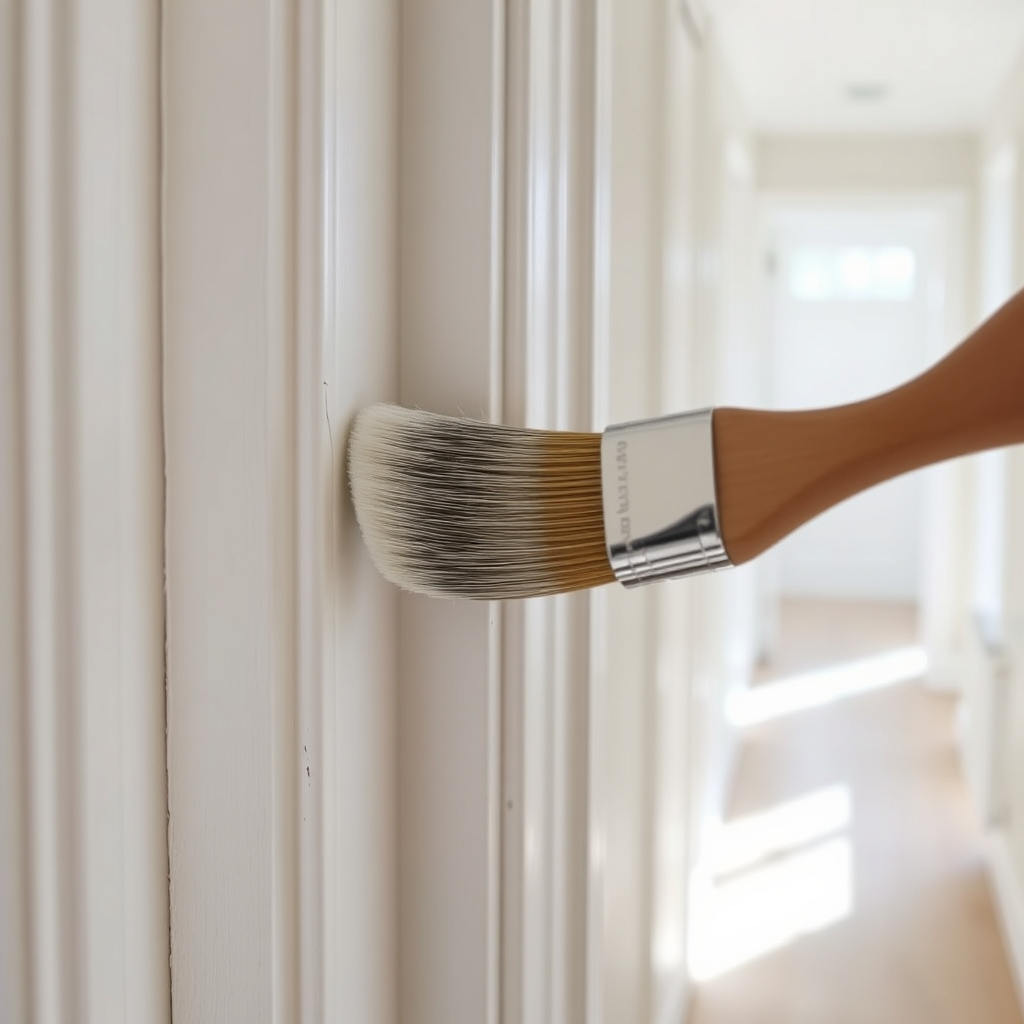 Paint touch-up on door trim