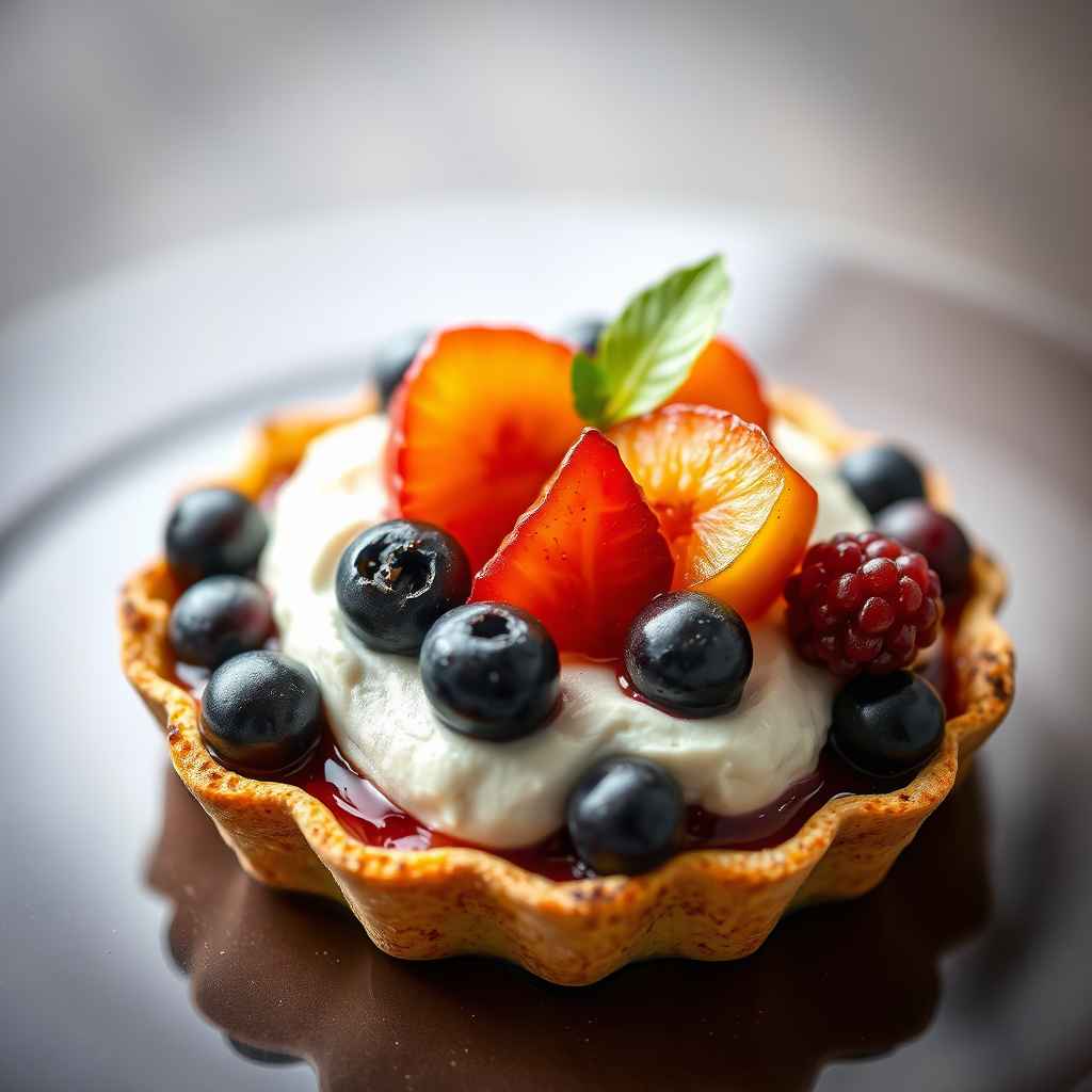 Edited food photography dessert