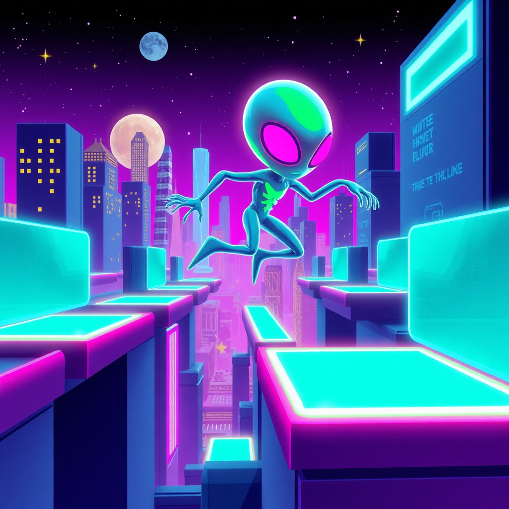 Alien Jump Run Arcade