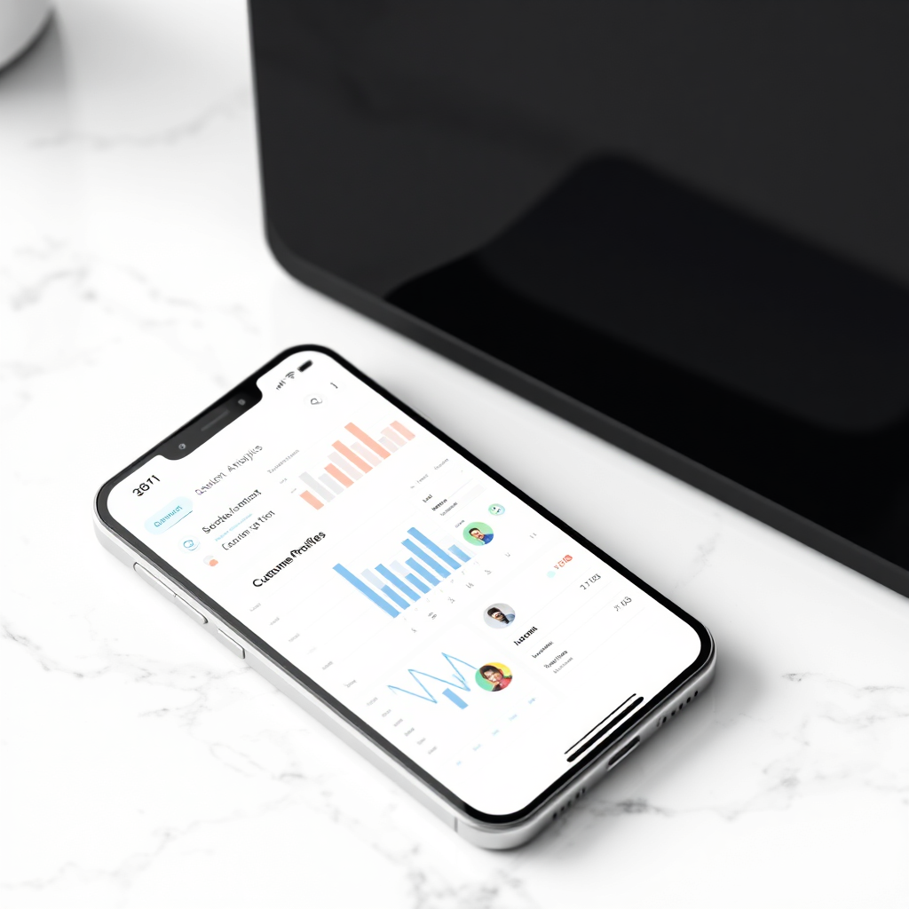 Modern business application interface visualization