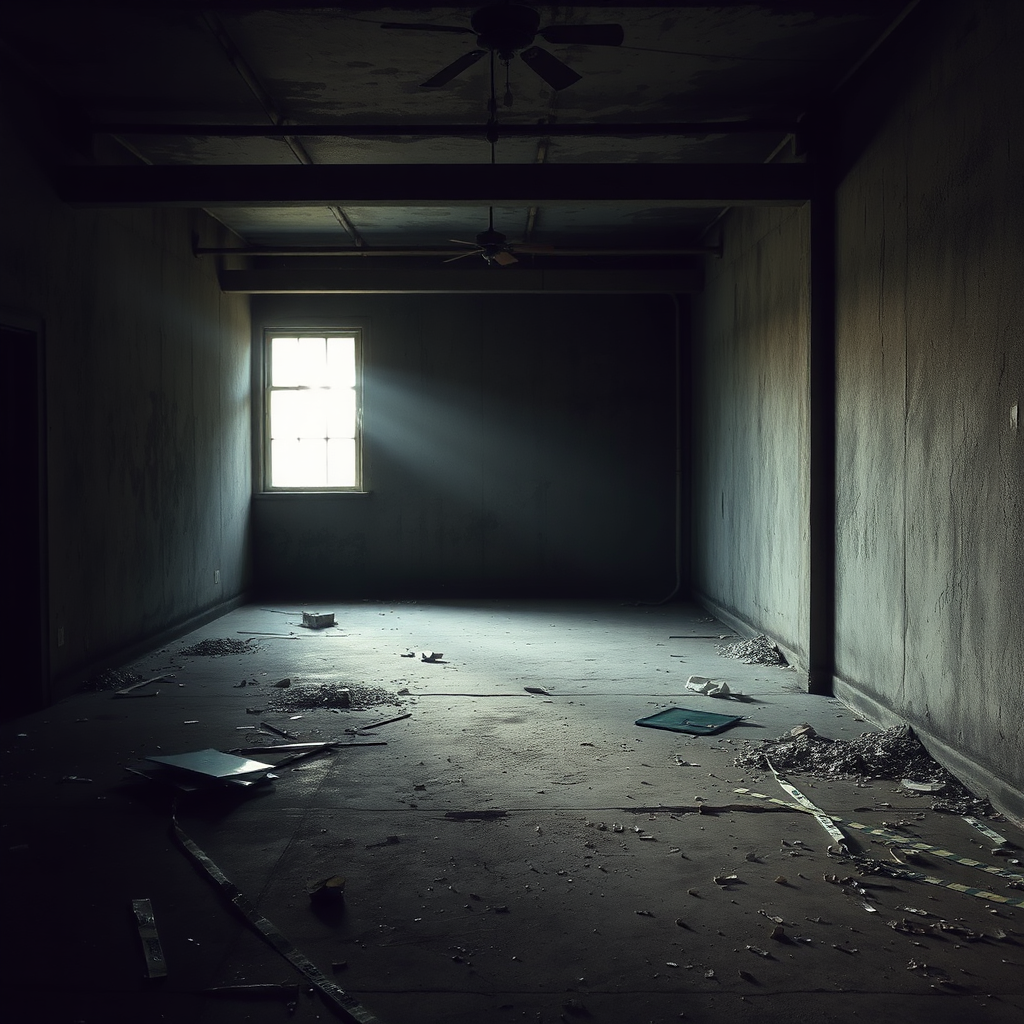 Abandoned industrial room