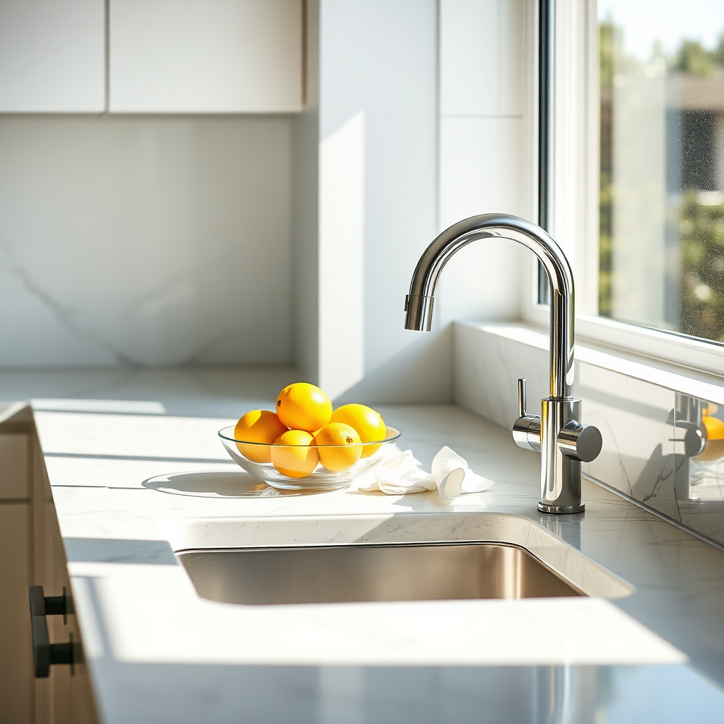 Sparkling kitchen counter