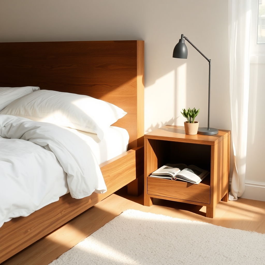 Tidy bedroom corner