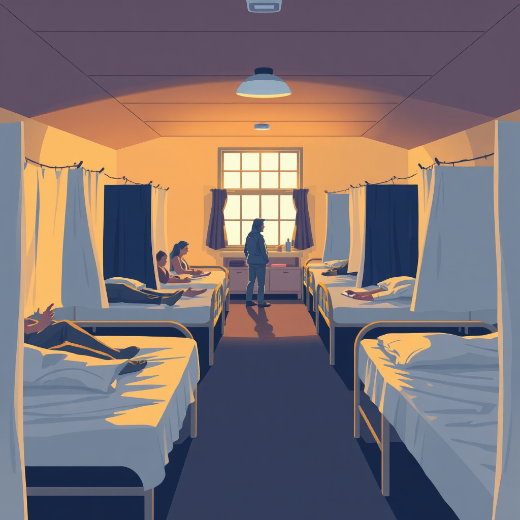 Temporary shelter interior