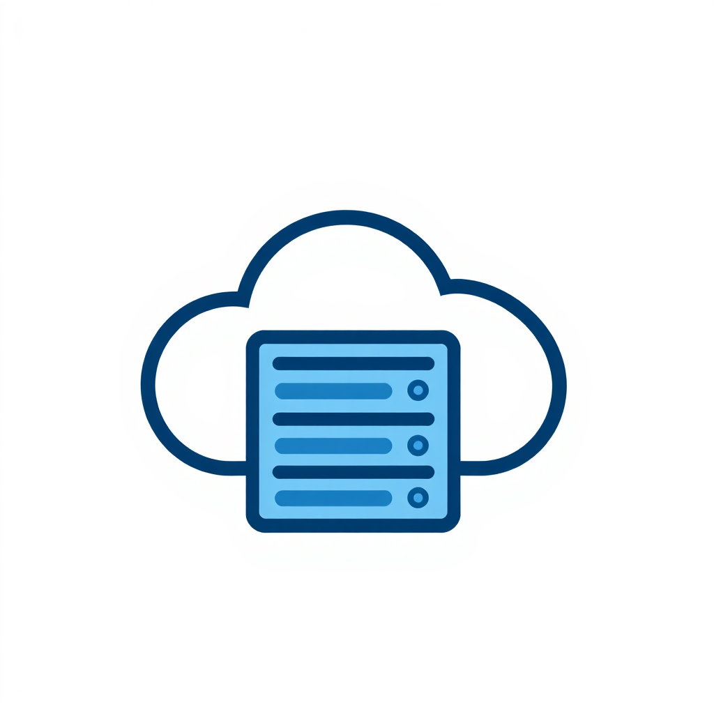 Cloud hosting icon