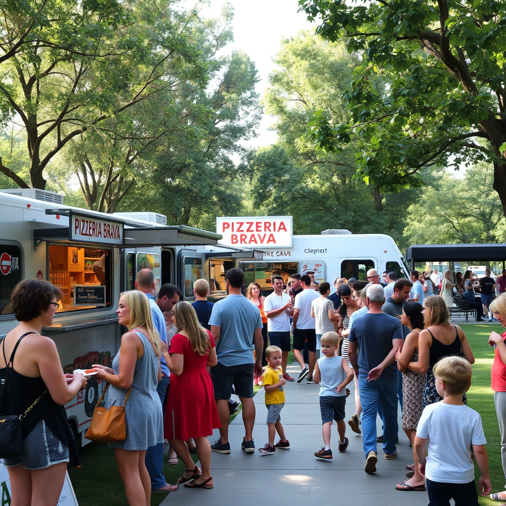 Food truck at community event