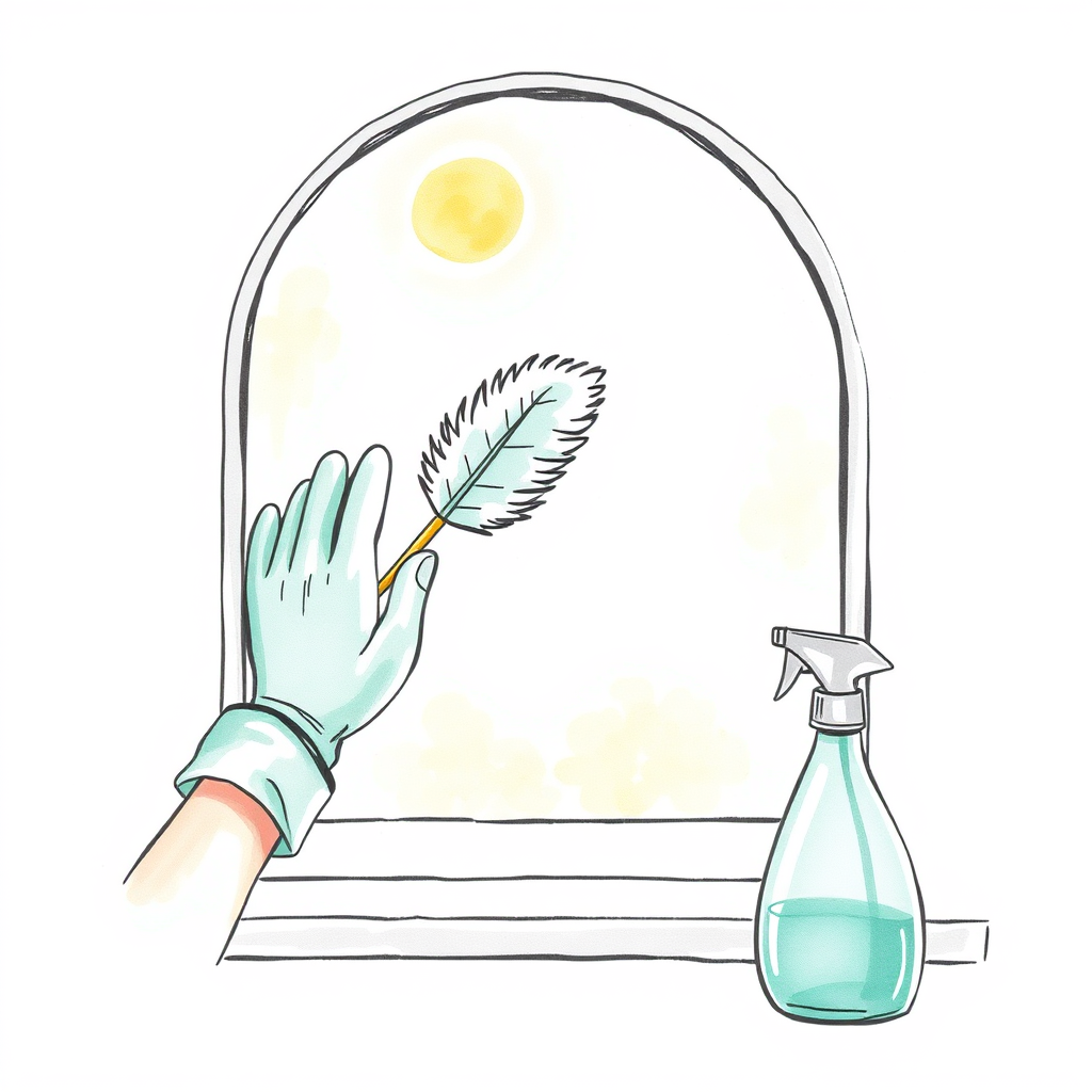 gentle cleaning illustration