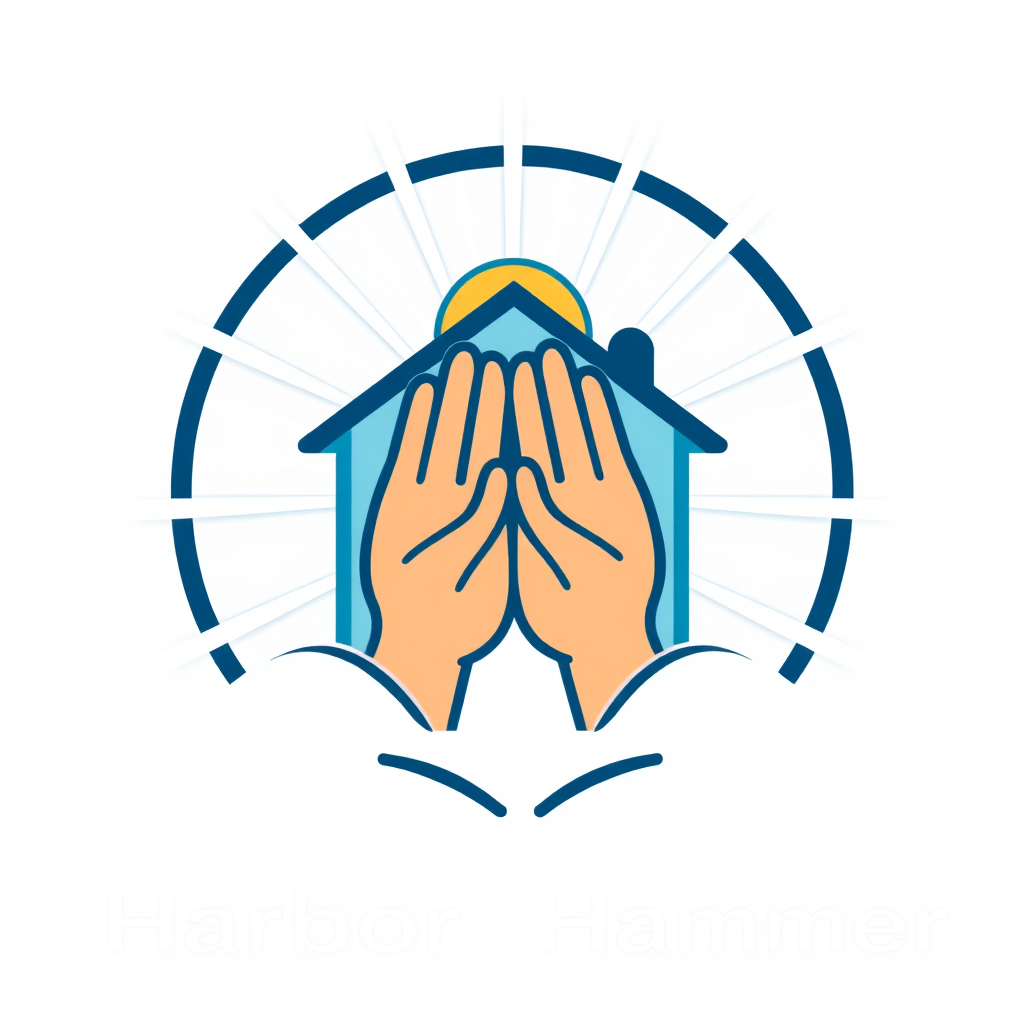 Hands and home icon