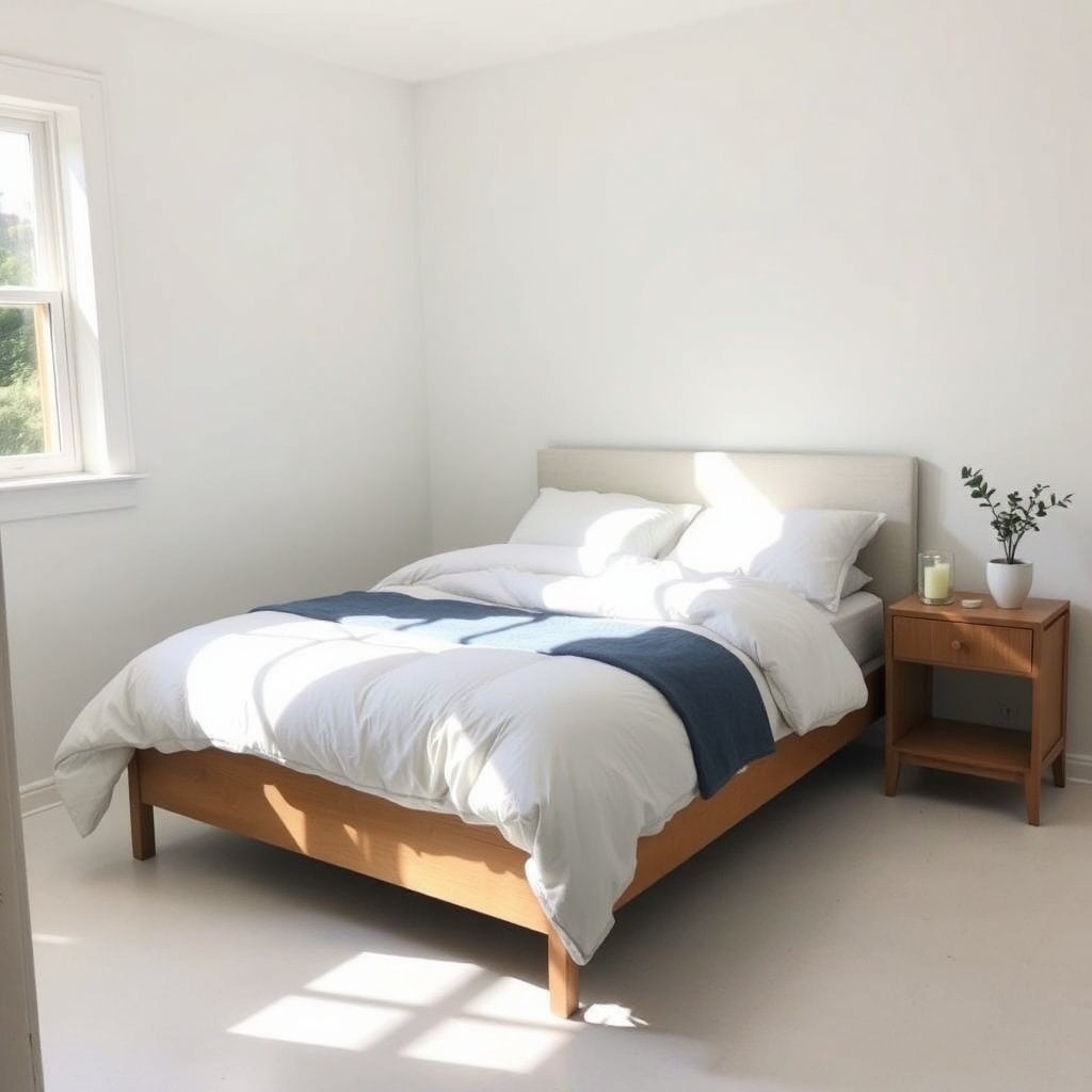 Bright, neat bedroom