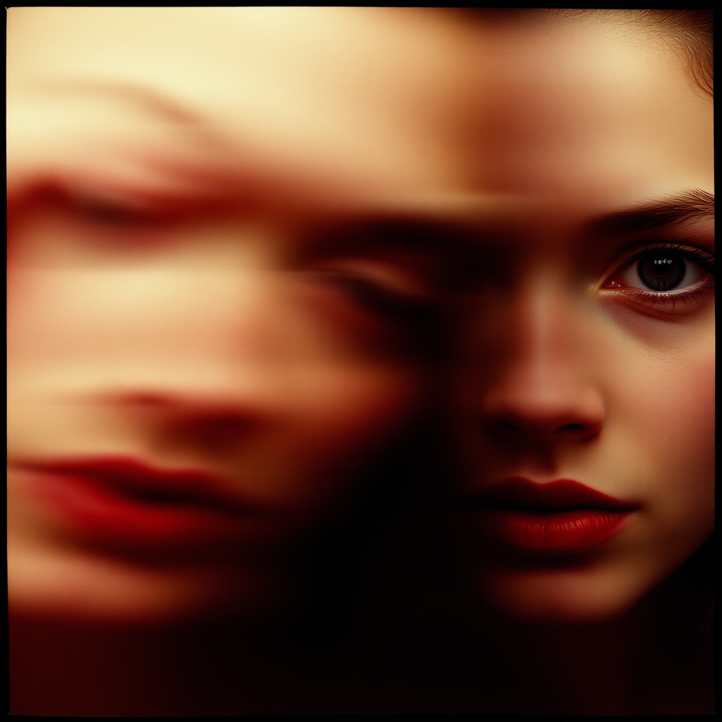 Repeated blurred face