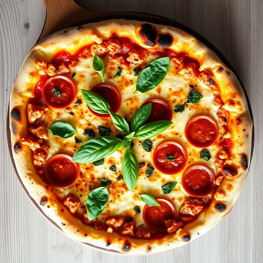 Appetizing artisan pizza