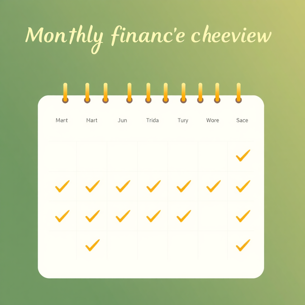 Illustration of a monthly calendar and checklist