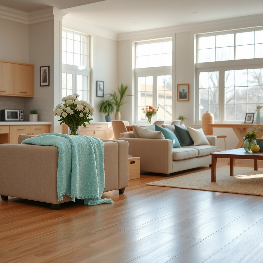 welcoming tidy living space