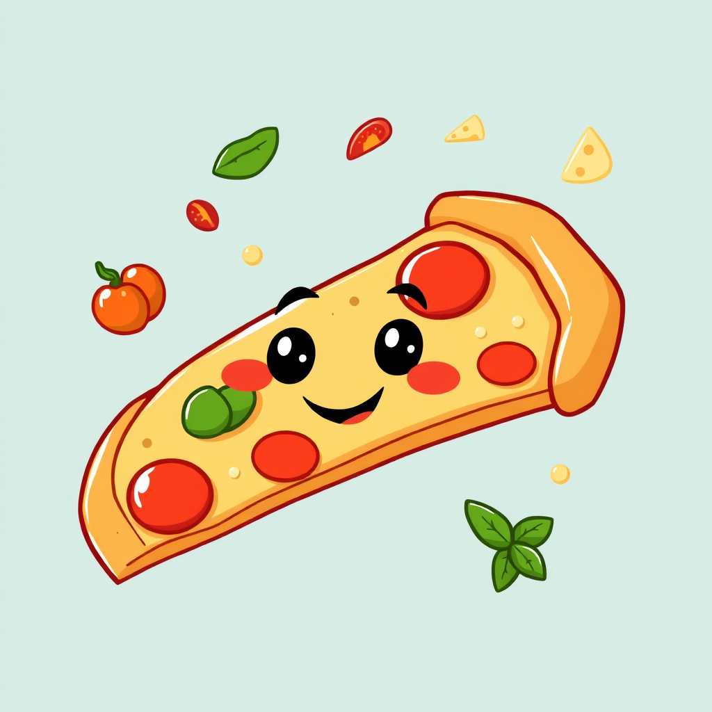 Playful pizza icon