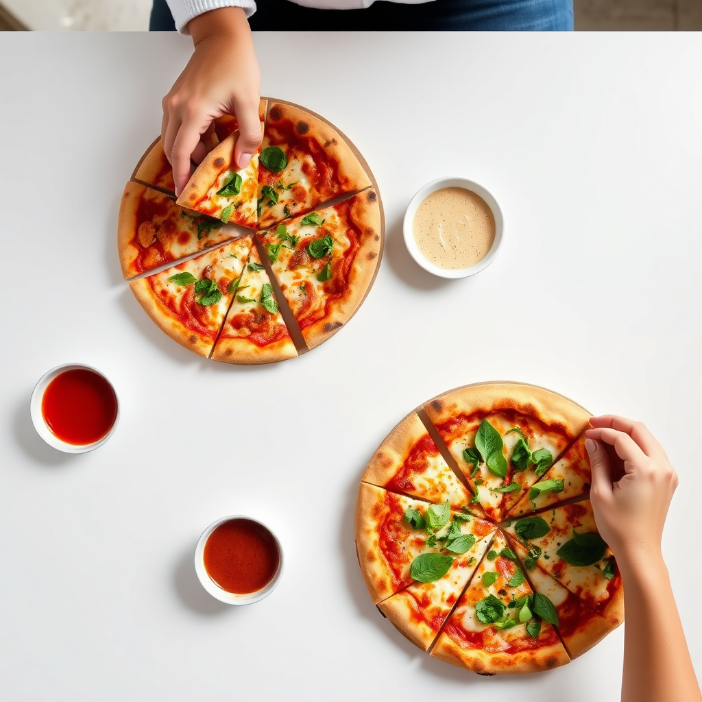 Instagram-style pizza topdown