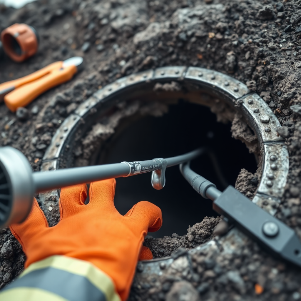 Underground coaxial cable work
