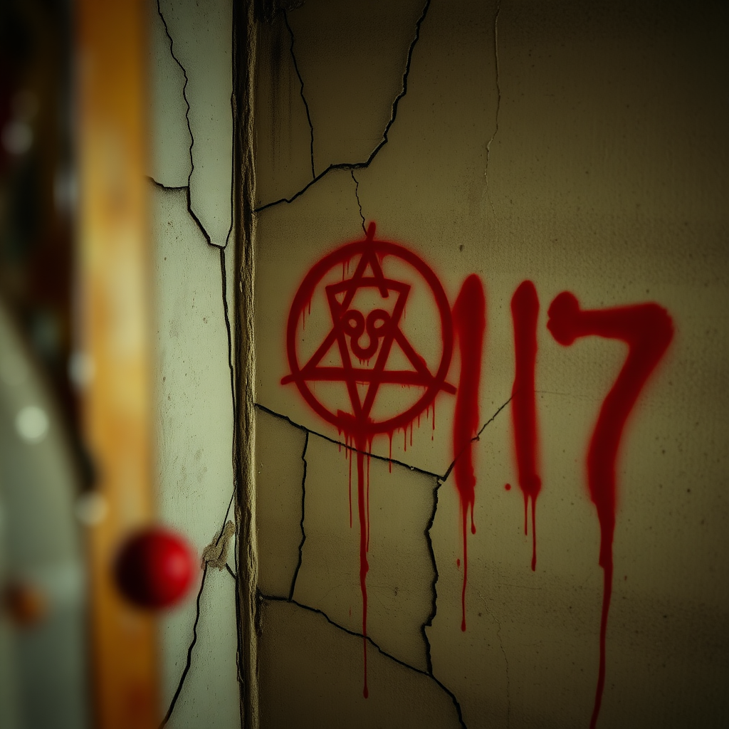 red graffiti sigil