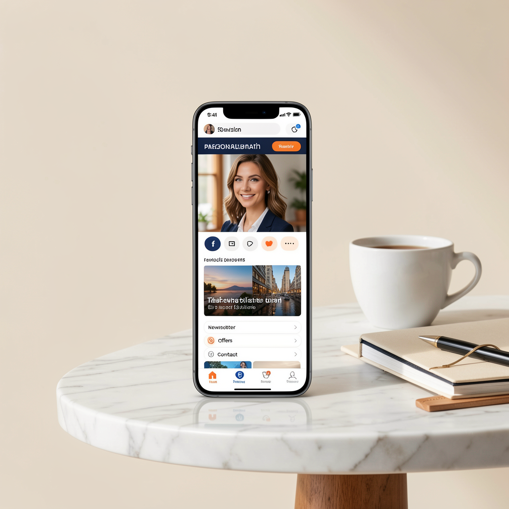 Personal brand Link in Bio page on a smartphone