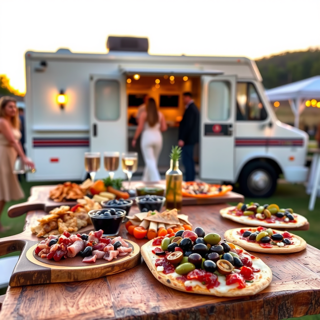 Private event with pizza truck