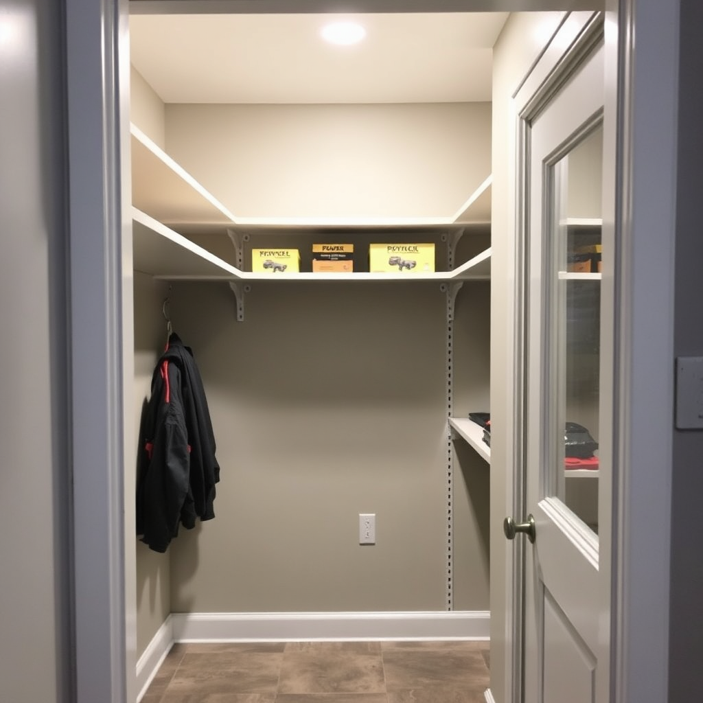 Closet shelving example