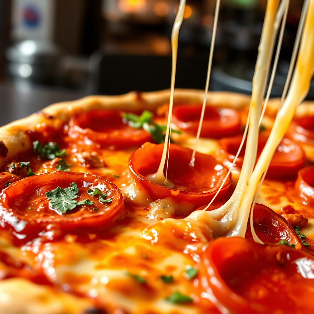Pepperoni pizza slice