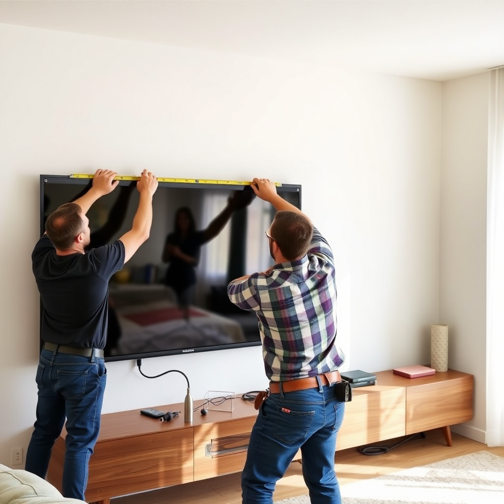 TV mounting example