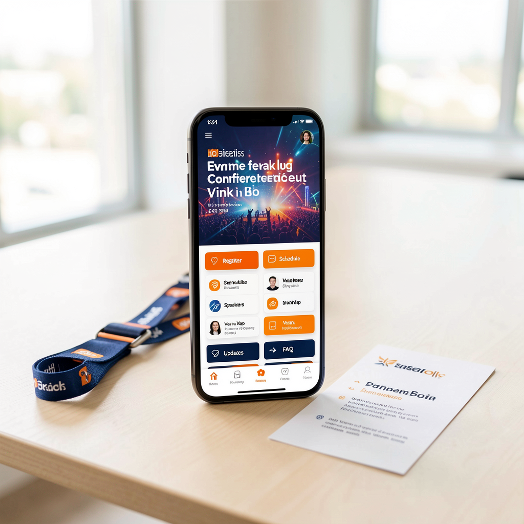 Event conference Link in Bio page on a smartphone