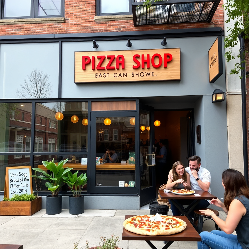 Pizza shop exterior