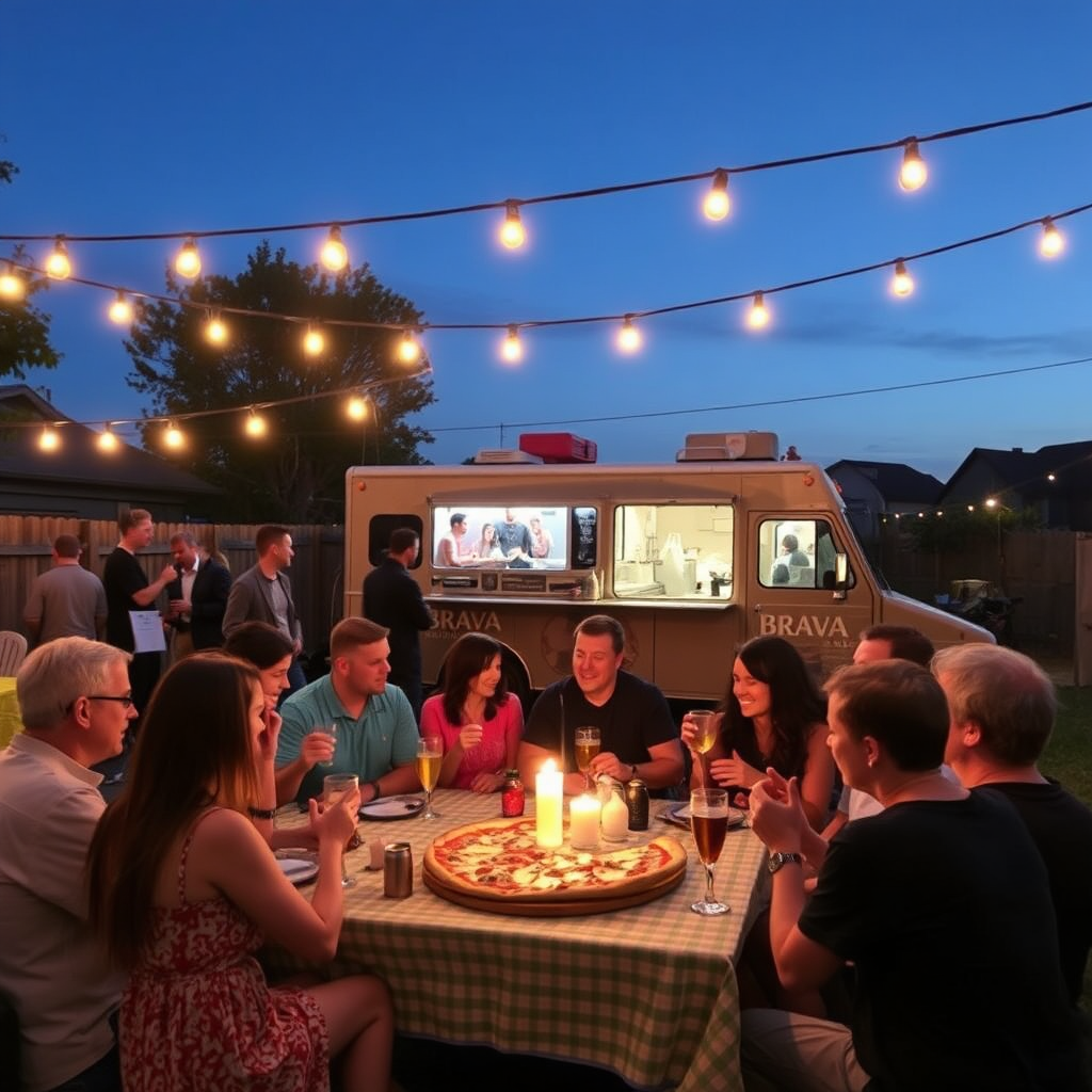 Private party with food truck