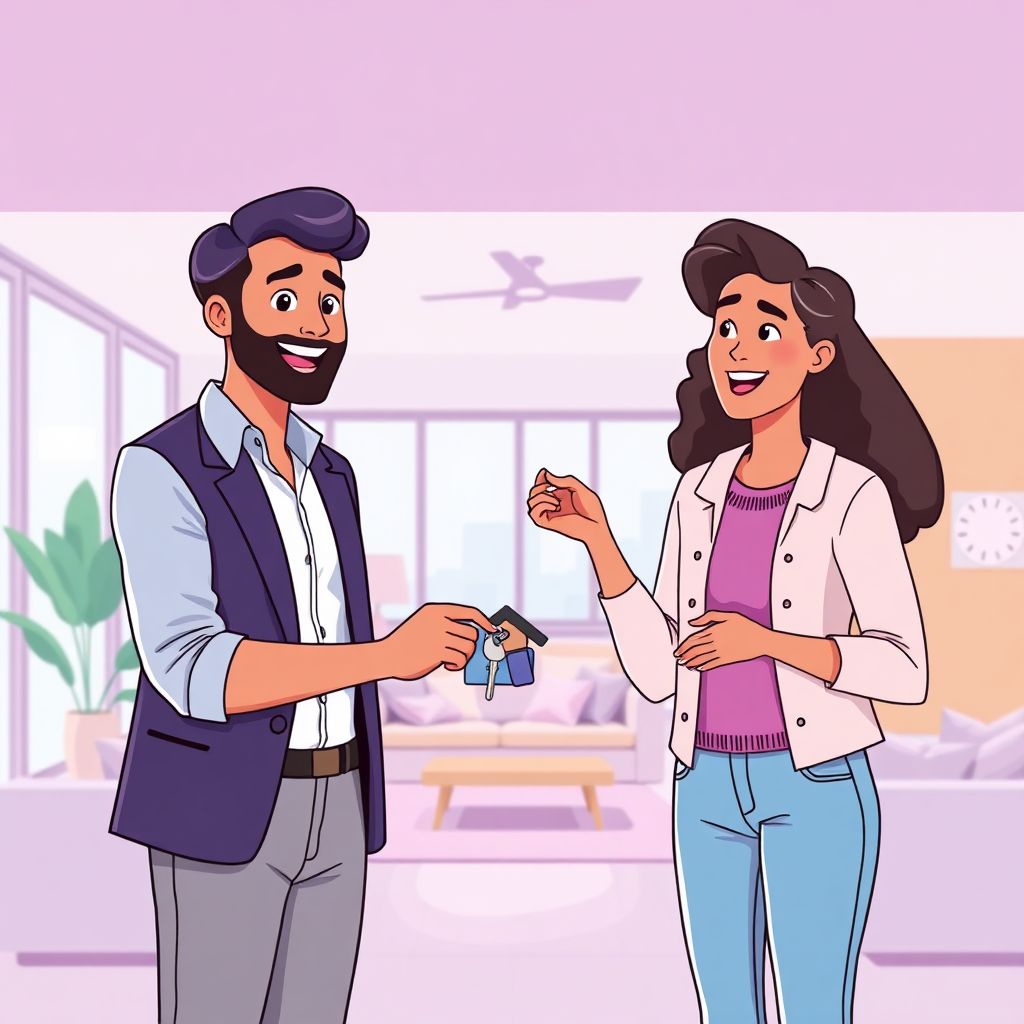 Agent helps buyers illustration