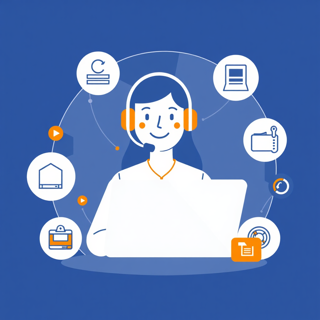 Support agent helping users