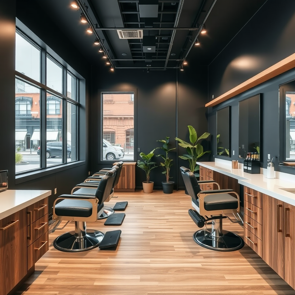 Barber shop interior demo