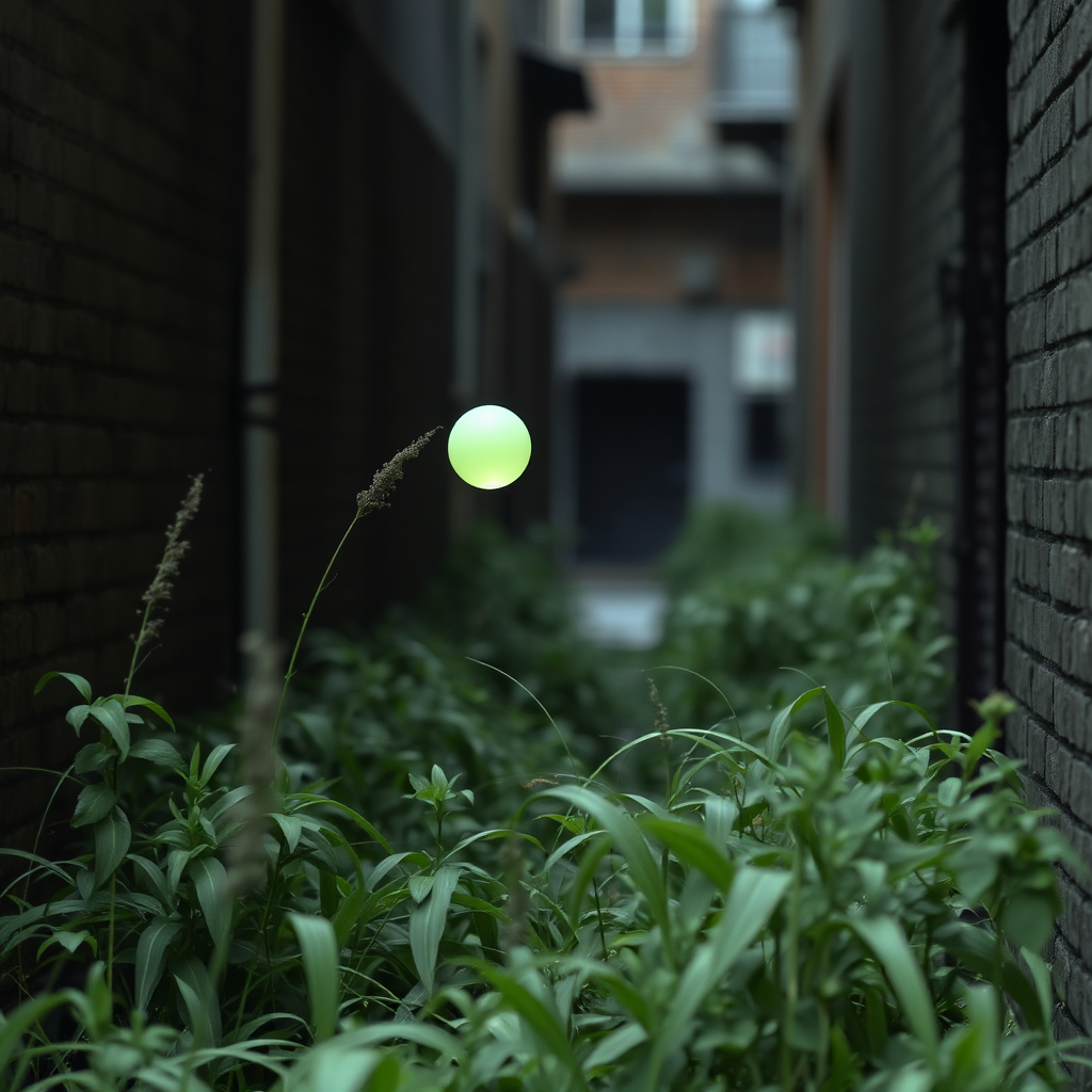 orb over weeds