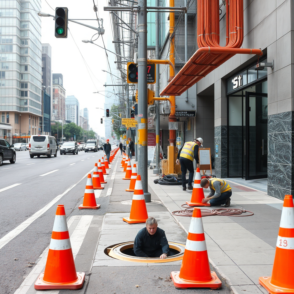 Urban underground telecom site