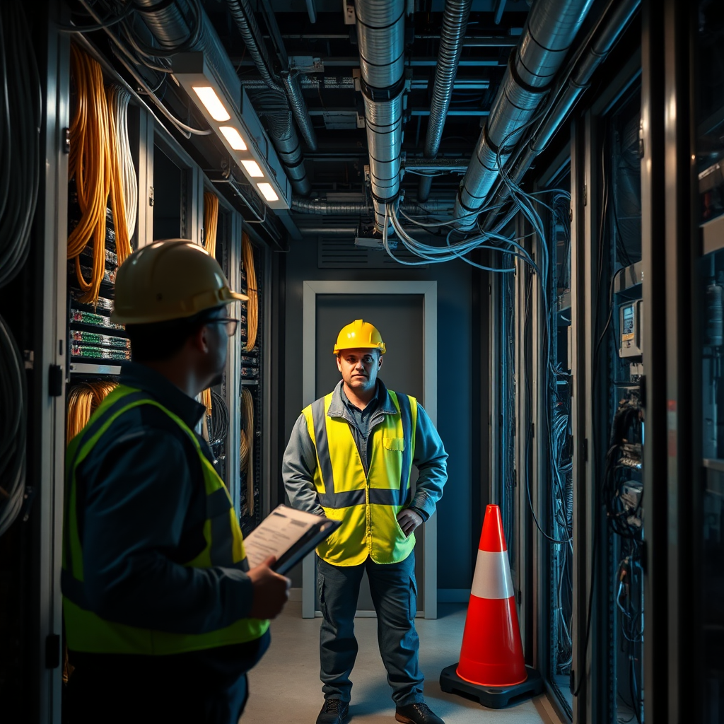Commercial telecom room schematic or field team