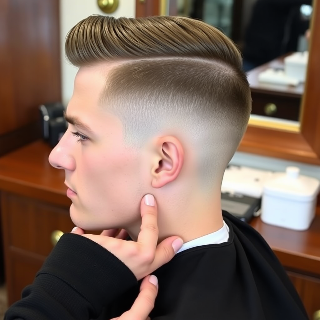 Side profile of a classic cut with clean edges