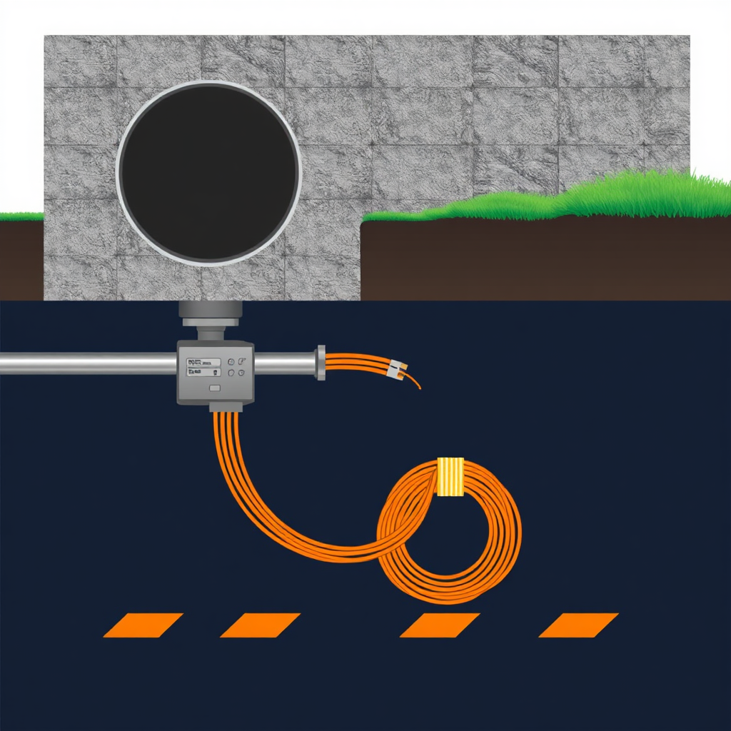 Underground fiber route schematic